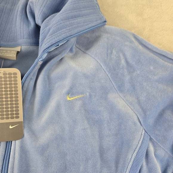 VTG NWT Nike Jacket Fleece Women's Sz XL  (16-18) Blue Gray Tag Y2K - Picture 3 of 11